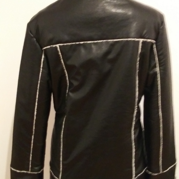 Faux Leather shearling jacket - Picture 3 of 3